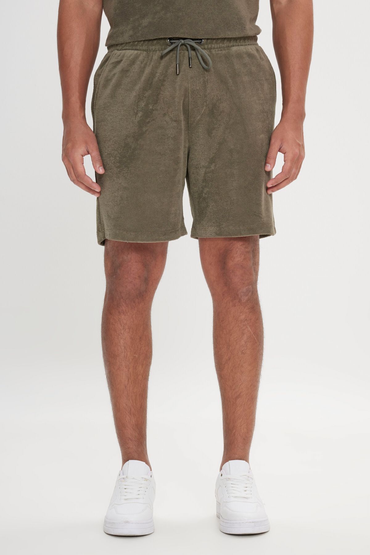 ALTINYILDIZ CLASSICS-Men's Khaki Standard Fit Regular Cut Towel Shorts 2