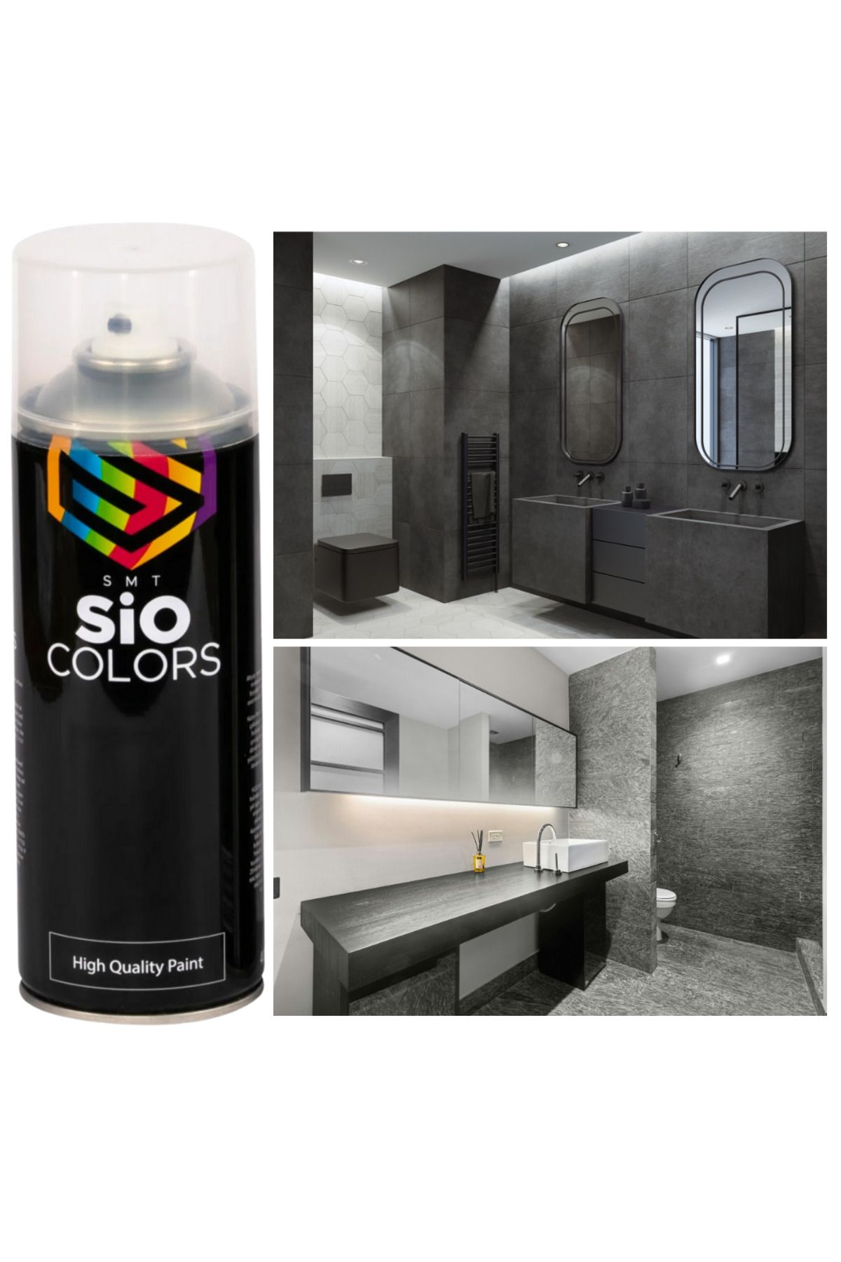 sıocolors BANYO-FAYANS-KLOZET-DUŞAKABİN VERNİKLİ SIVIYA DAYANIKLI SPREY BOYA 400 ML