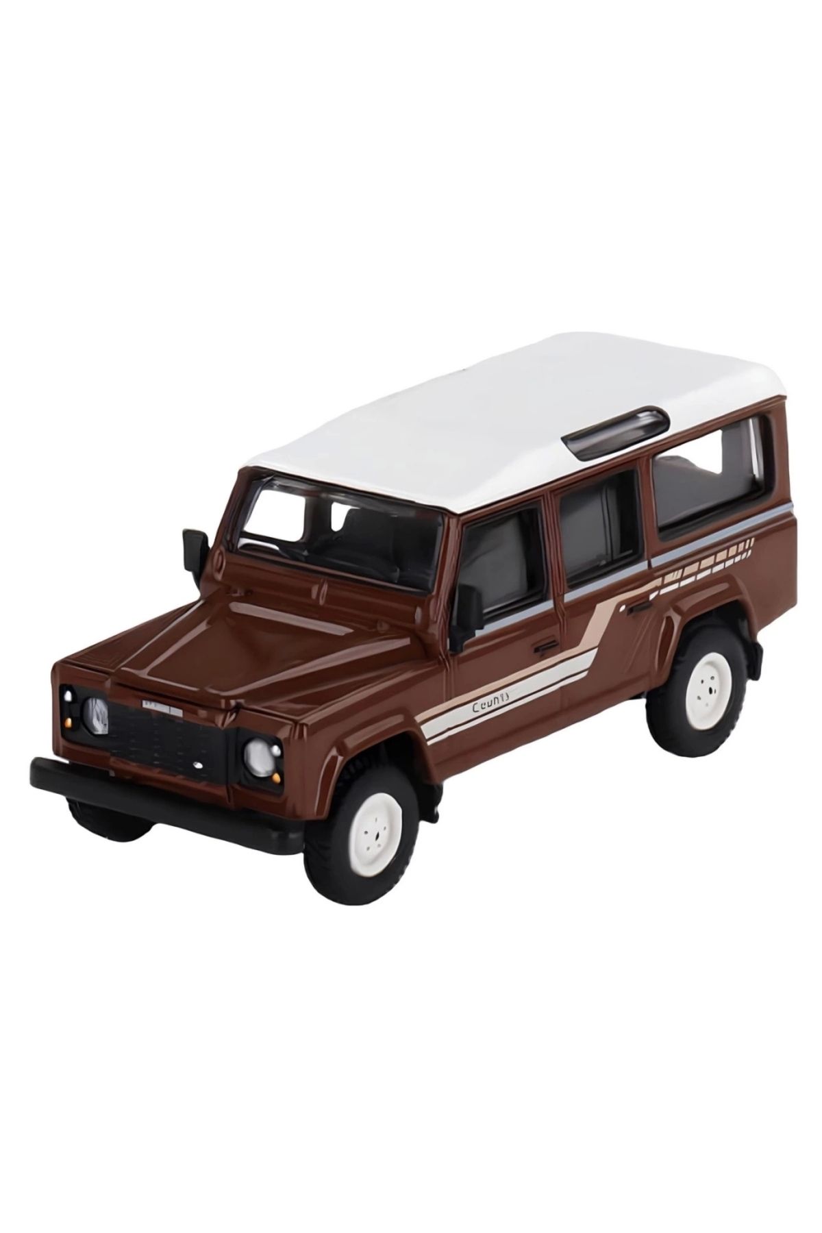 SYNOPE Çocuk Mini GT 1/64 Land Rover Defender 110 1985 County Station Wagon Russet Brown