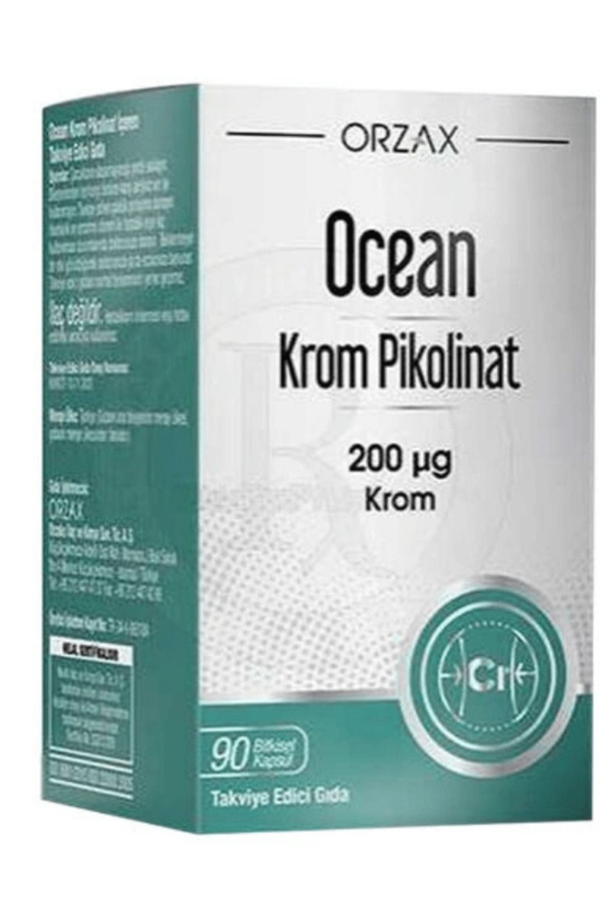 Orzax Ocean Krom Pikolinat 90 Kapsül 200 Mcg Takviye Edici Gıda