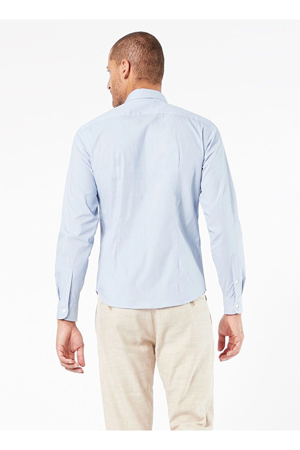 Dockers-قميص رجالي أزرق مناسب بشكل منتظم 28836-0001 4