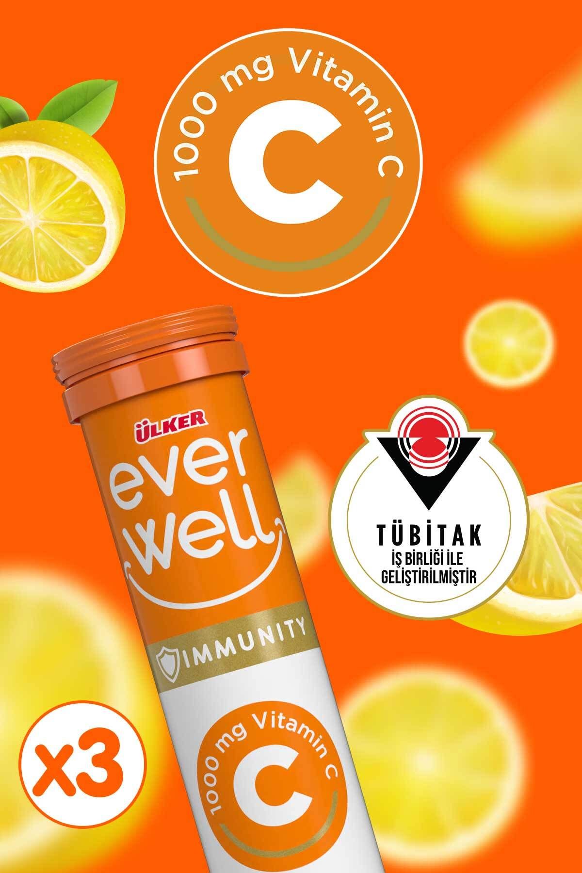 Ülker Ülker Everwell Vit C Efervesan Tablet 67,5 gr x3 Adet