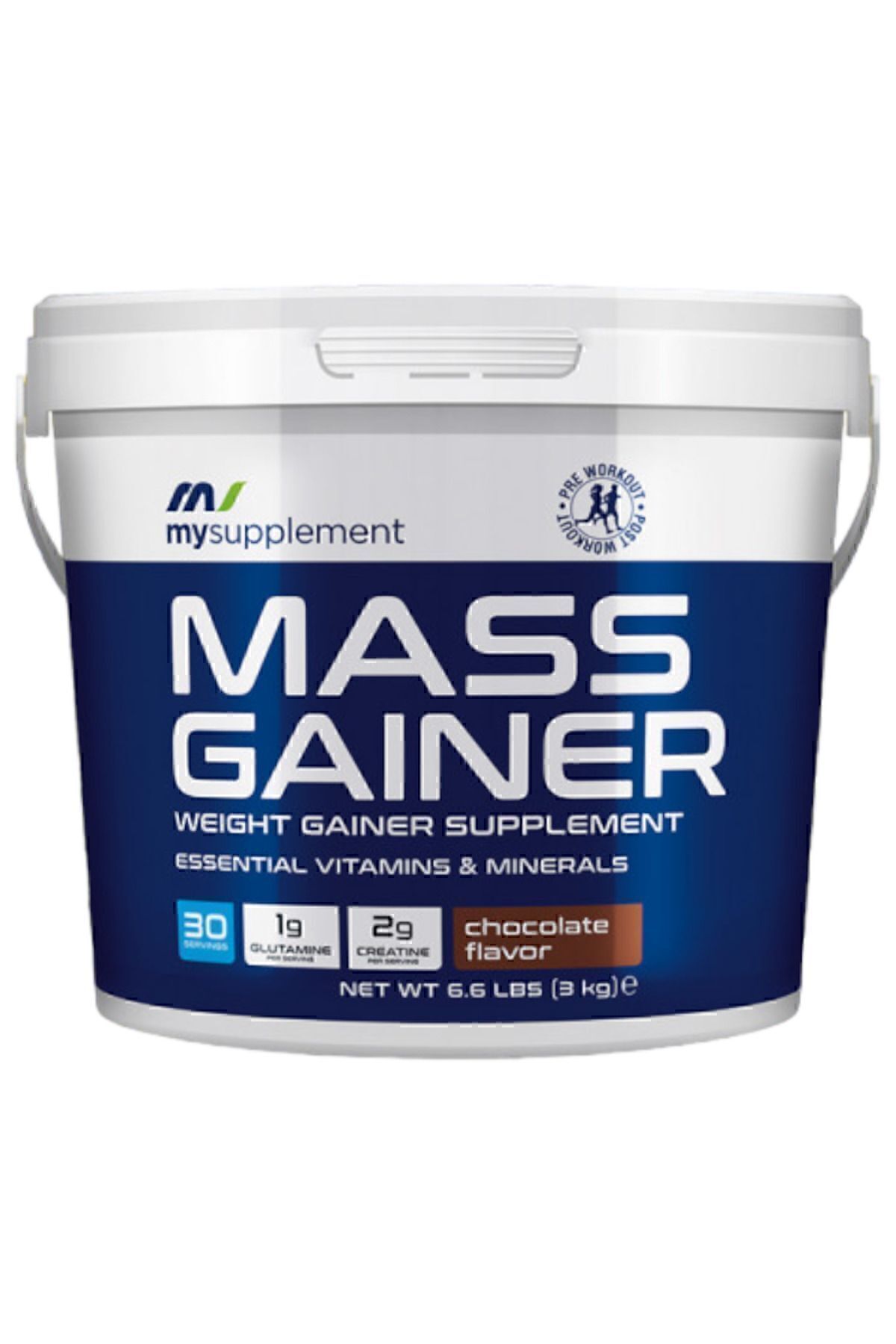 Mysupplement Mass Gainer Çikolata Aromalı 3000 gr 30 Servis Karbonhidrat Tozu Kilo Hacim - Shaker Hediyeli-5