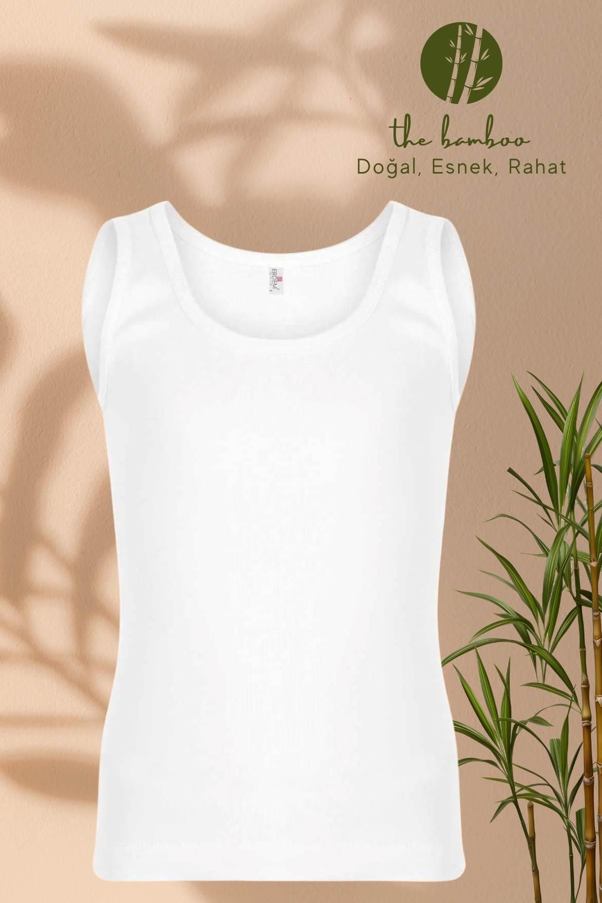 ERDEM İÇ GİYİM-Tricou Weweus White pentru bărbați, super subțire, din bambus natural 3049 3