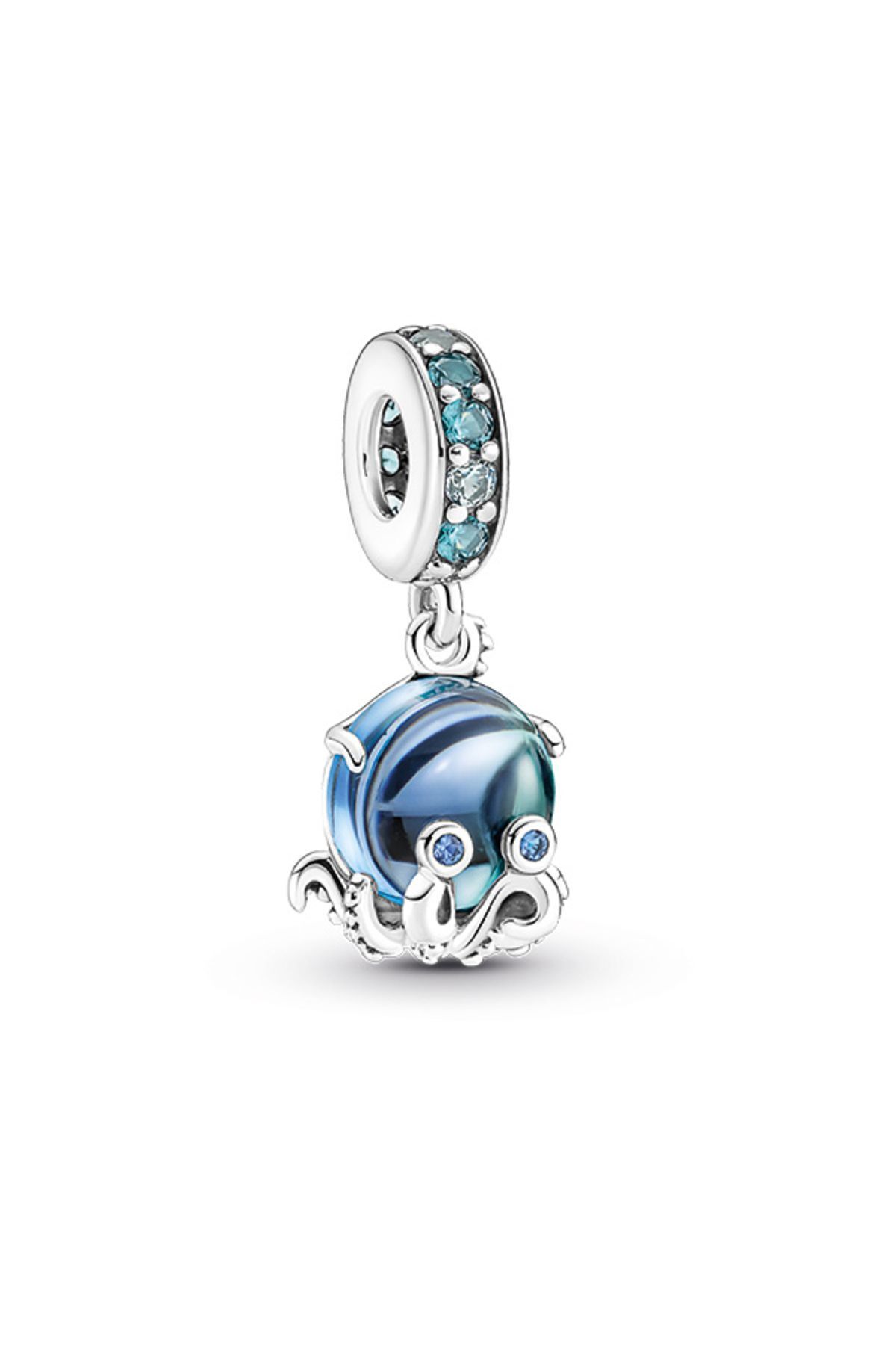 Murano Glass Cute Octopus Swinging Charm