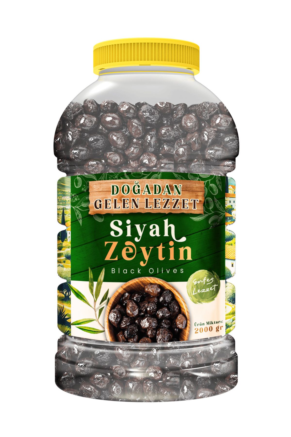 DOĞADAN GELEN LEZZET Siyah Zeytin 2kg XXL (310-330)