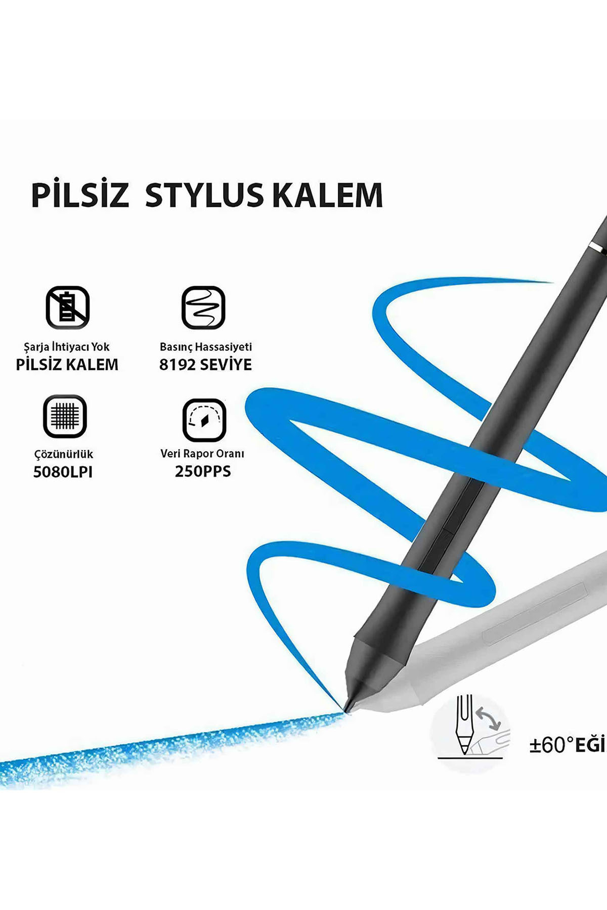 8192l Battery Free Pen For Vk640 And Vk1200 Graphic Tablets -p05
