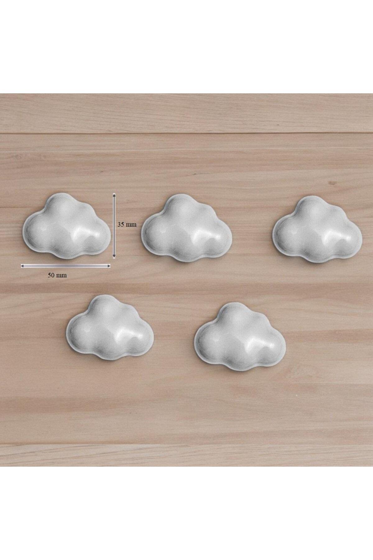 SUME 5 Adet Modern Bulut Kulp Bebek Çocuk Genç Odası Çekmece Dolap Mobilya Kulpu