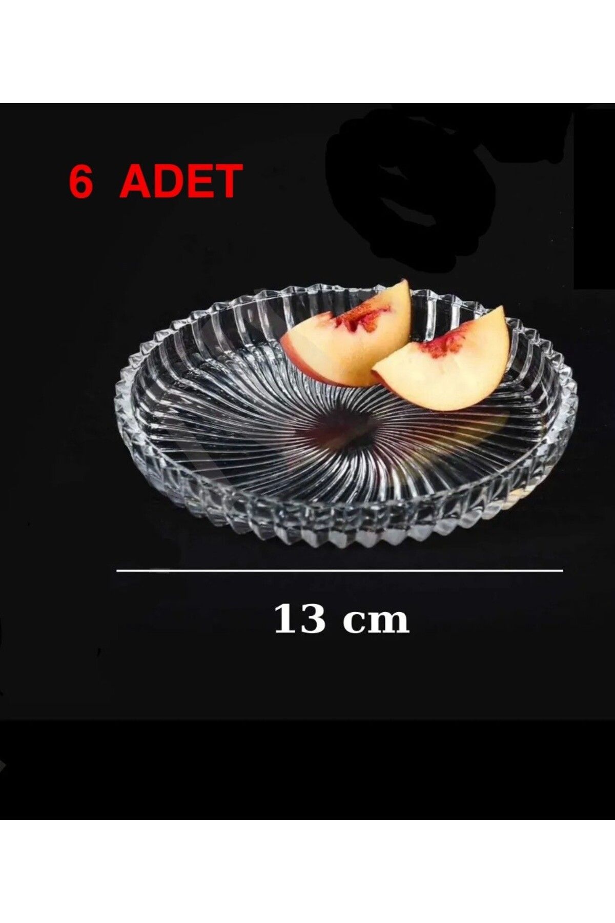 ORTAKÖY CENNETİ 6, lı Tabak, Cerezlik, Tatlı pasta Tabağı, Sunumluk ,tabak 13 Cm