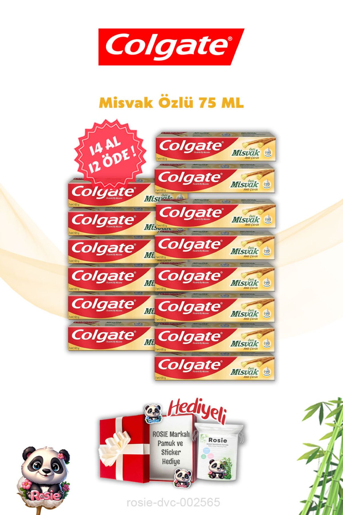 Colgate Diş Macunu Misvak Özlü 14 AL 12 ÖDE Colgate ve Rosie