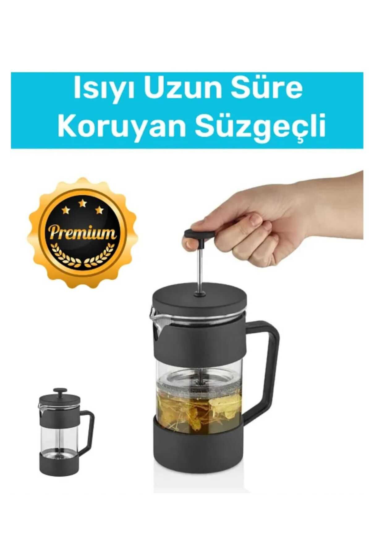 Demirhan Group French Press Bitki Çayı Demleme Bardağı 420ml