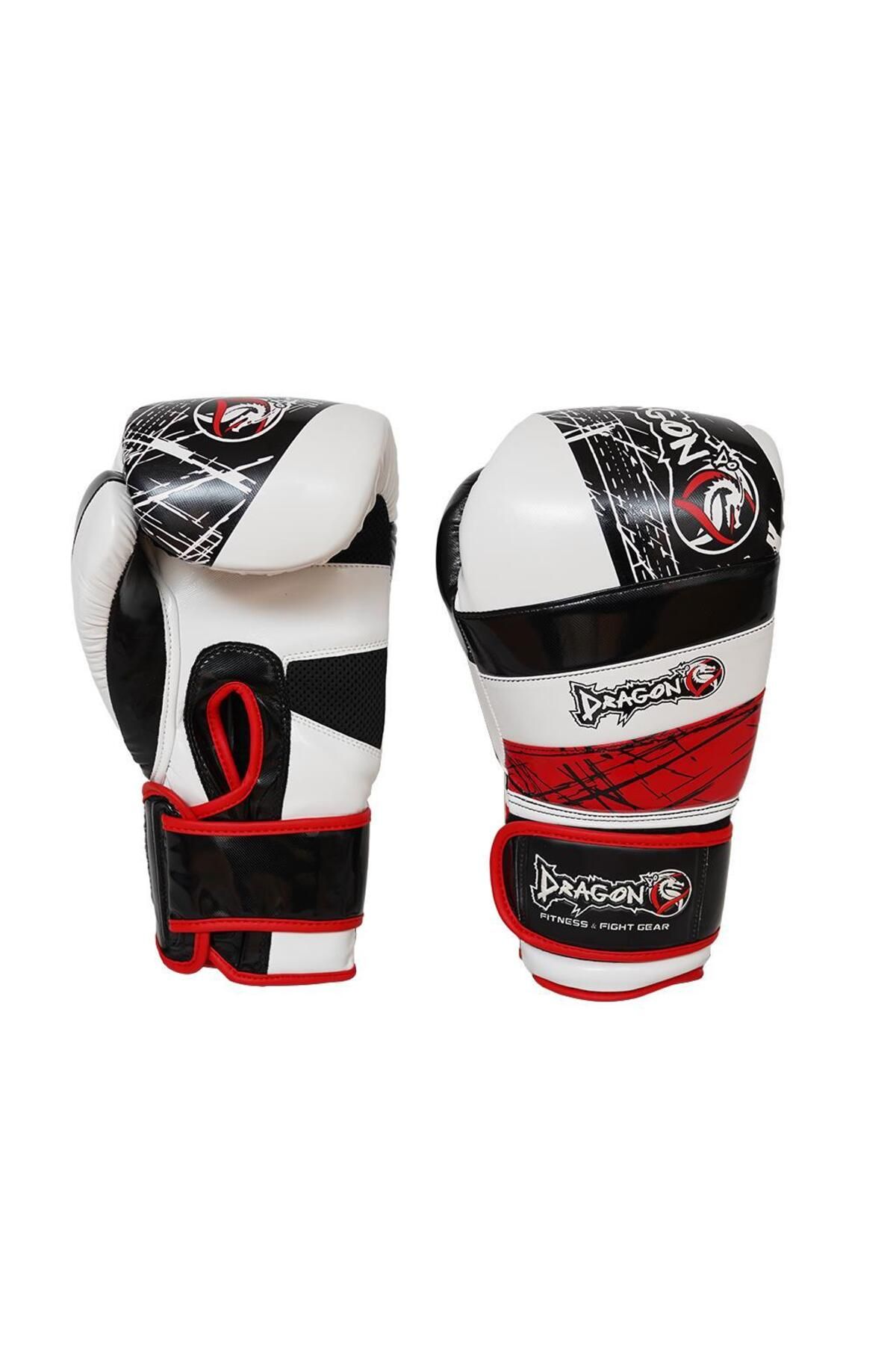 دستکش بوکس مردانه و زنانه زمین قرمز رنگ ارگونومیک با دوام محصول MUAY THAI KICK BOXING GLOVE 2 GLOOVES GIFTOOM Dragondo