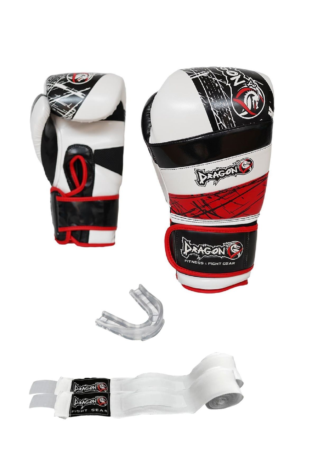 Dragondo 30027-P  RED LAND  Boks Eldiveni, Muay Thai Boxing Gloves Giftoom Kick Boks 3"lü set