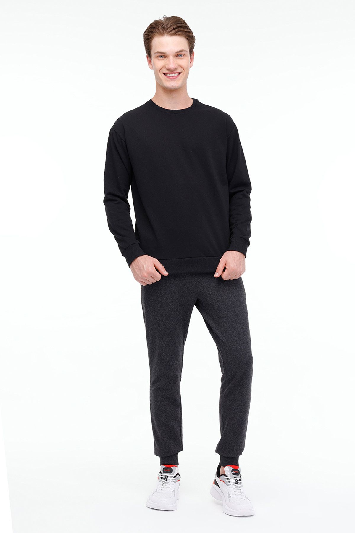 Kinetix-MR RJN226 بنطال رياضي رجالي - Jogger 4PR أنثراسايت ميلانج 3
