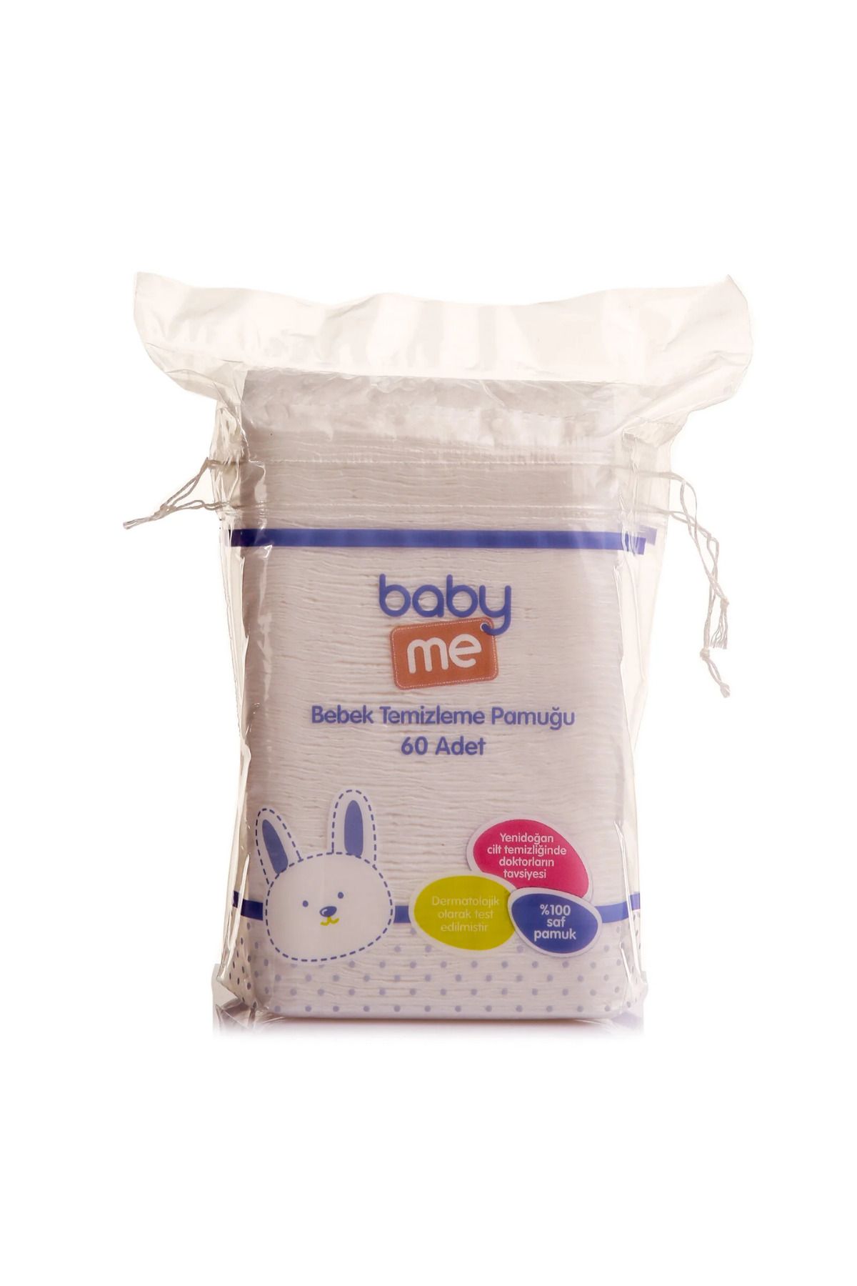 Baby&Me Bebek Temizleme Pamuğu 60 adet, bebek temizleme, bebek pamuğu, bebek ıslak mendil