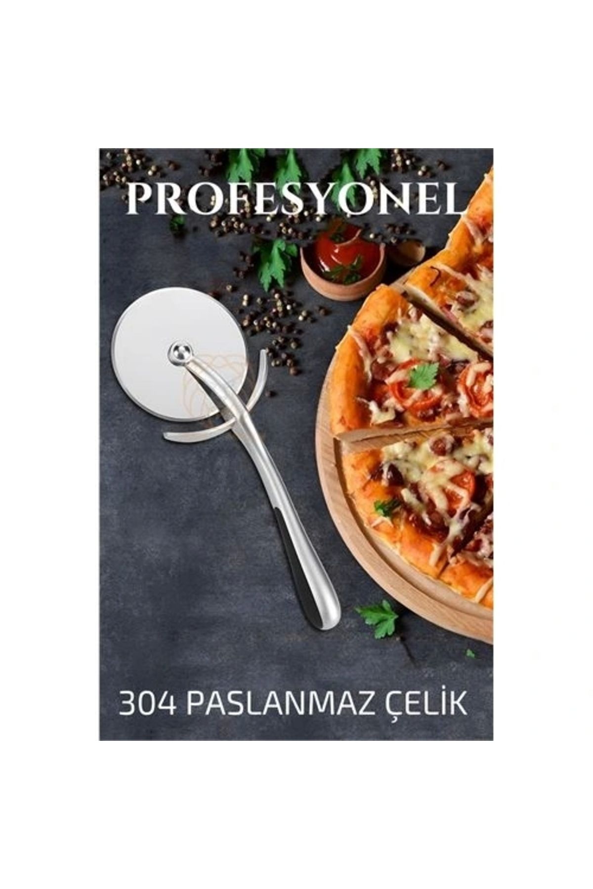 ModaCar Pizza Kesici 304 Paslanmaz Çelik Mink Design