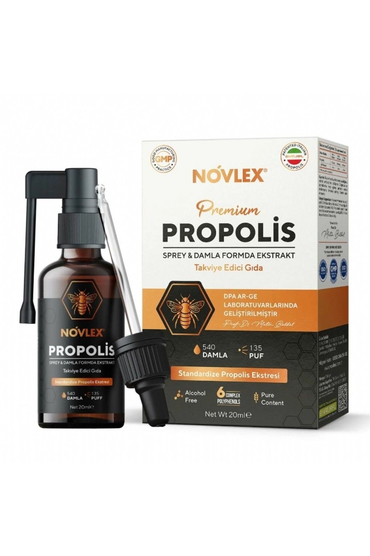 novlex PROPOLIS SPREY & DAMLA 20 ML (NANE AROMALI)