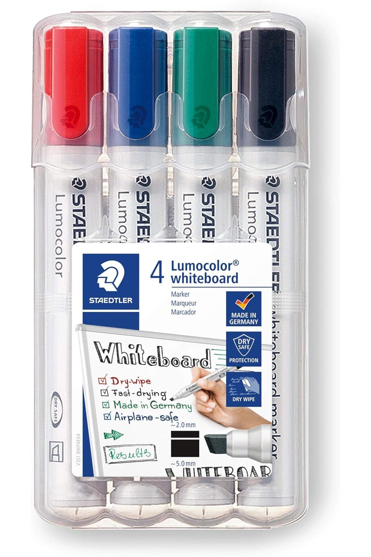 STOREMAX nhlshp 351 Wp4 Lumocolor Whiteboard Markör 4'lü Set Yuvarlak Uçlu gextrnh 1051353