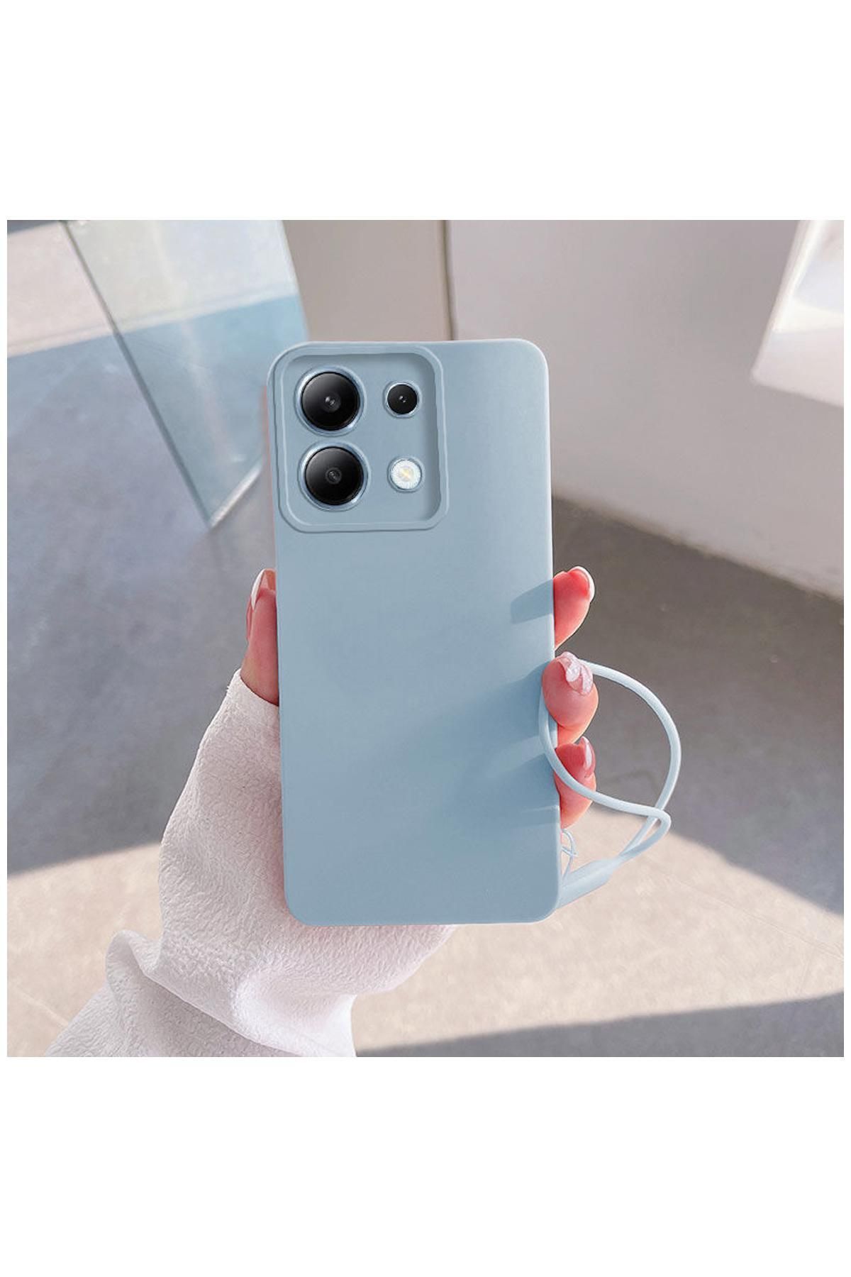 Zebana Xiaomi Redmi Note 14S Uyumlu Kılıf Zebana Love Yumuşak Silikon Kılıf Açık Mavi