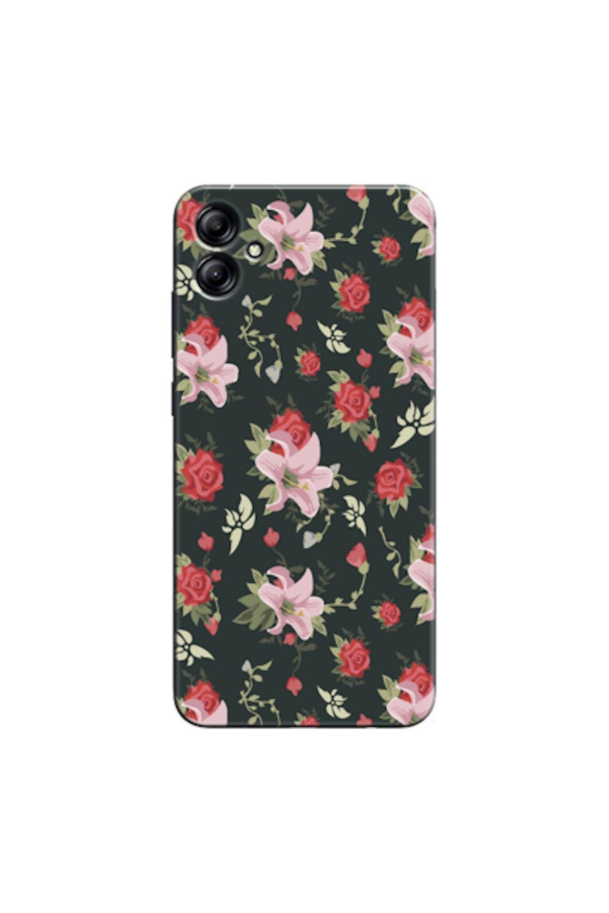 کاور و قاب چند رنگ سامسونگ Galaxy A04e Case Spring Flowers 1 Silicone طرح دار Zebana