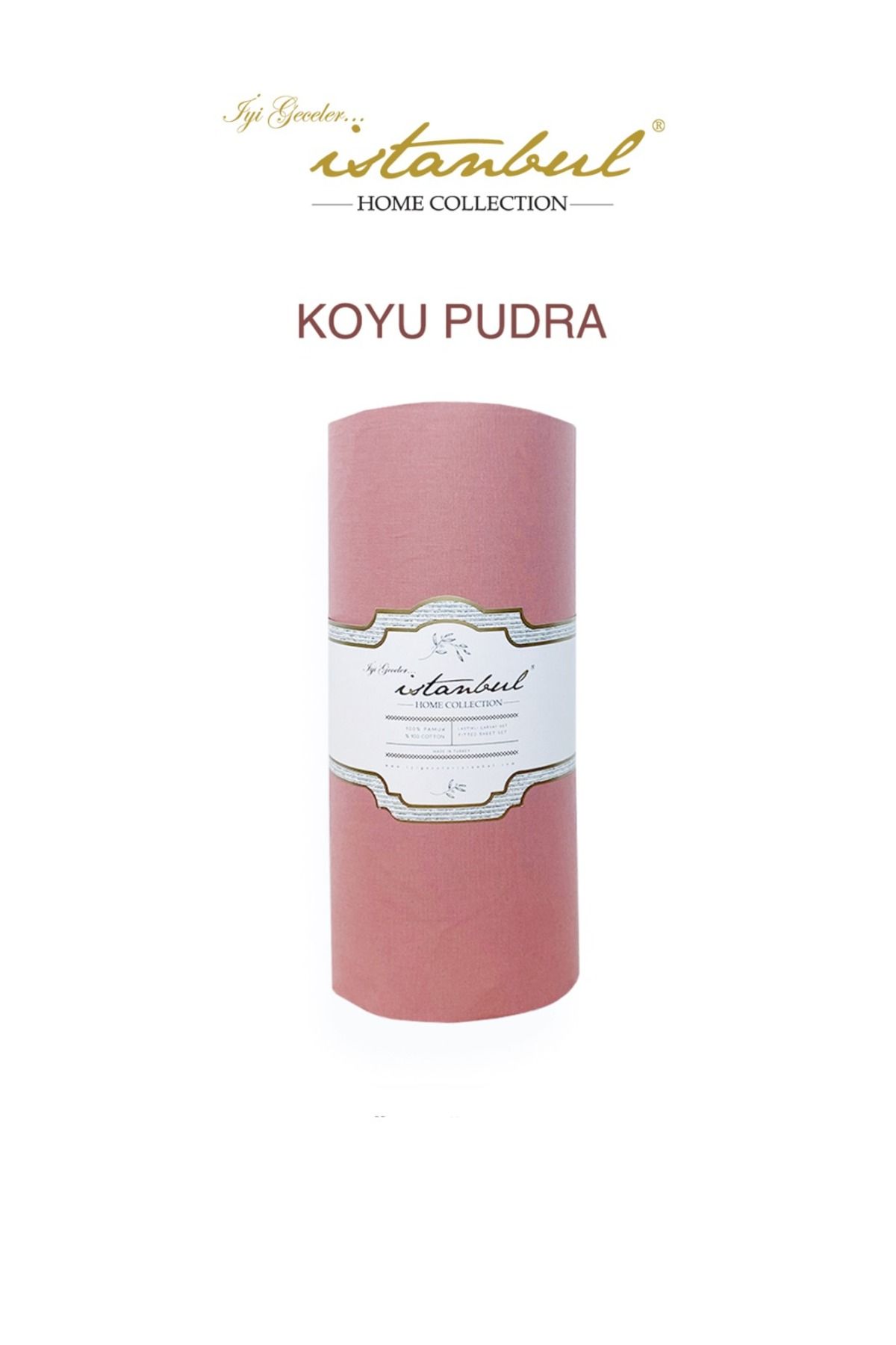 İyi Geceler İstanbul-100% Cotton Ranforce Single Fitted Elastic Sheet Set +30 cm 100X200 cm 1