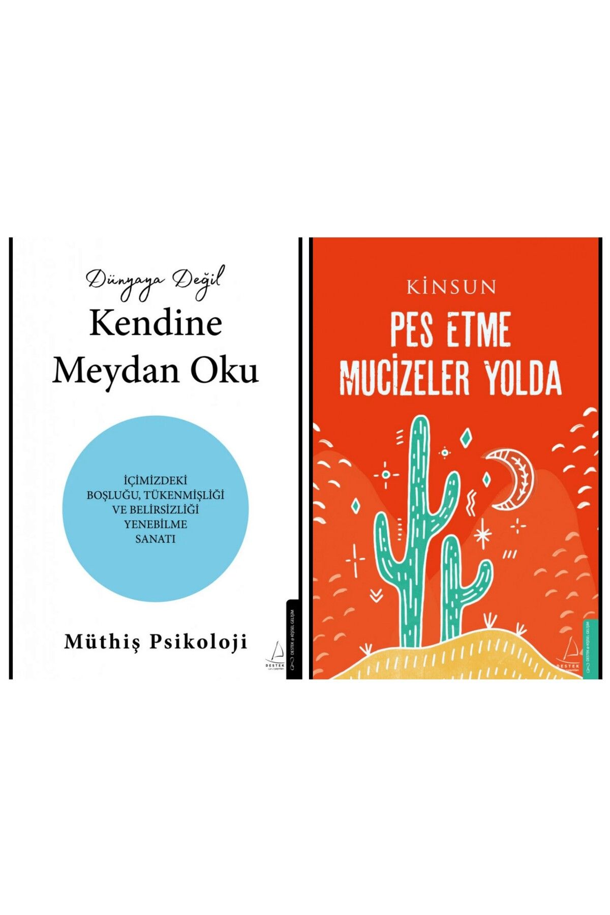 Destek Yayınları Dünyaya Değil Kendine Meydan Oku/Pes Etme Mucizeler Yolda/2 Kitap Set