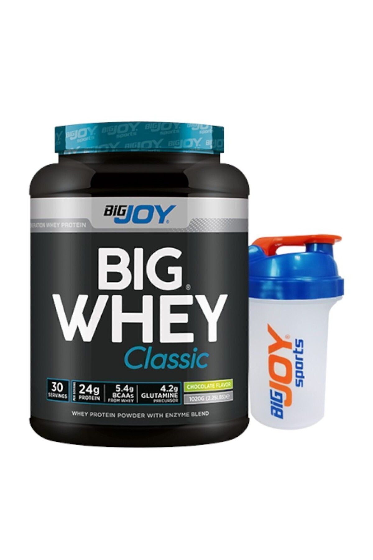 Bigjoy Sports Big Whey Classic Çikolata Aromalı Protein Tozu 30 Servis 1020gr Whey Protein Sindirim Enzimi Ilaveli-1