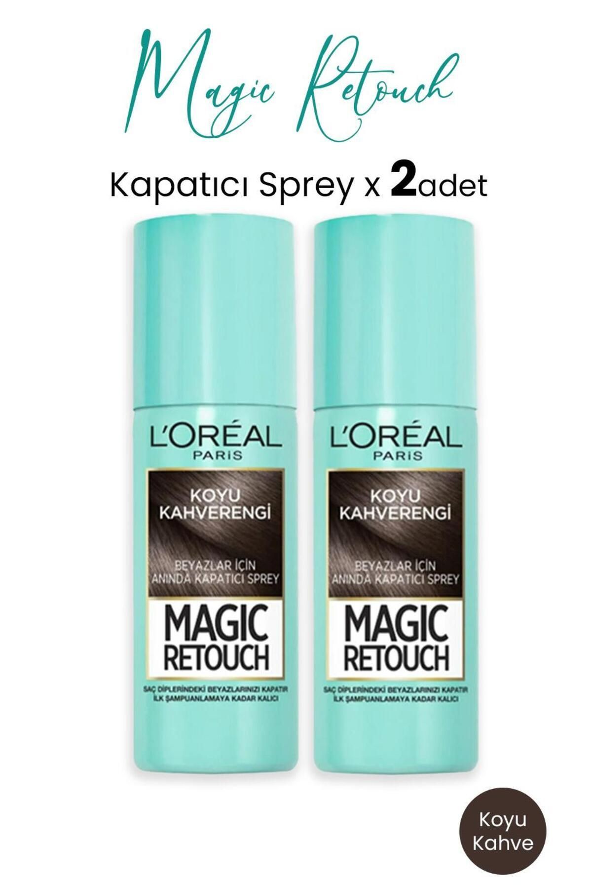 L'Oreal Paris Kapatıcı Sprey Koyu Kahverengi 75 ml X 2 Adet