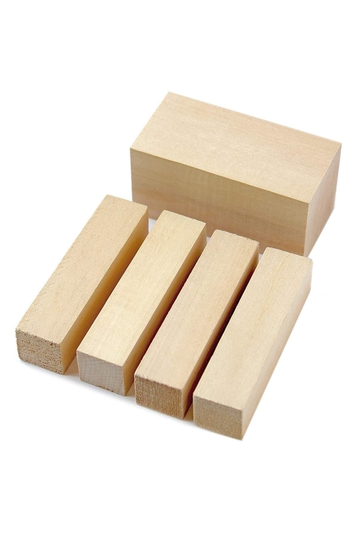 iAhşap 2x8 Cm X 50 Cm (3 Adet) Ihlamur Kereste Çıta Tahta Linden Timber Taslak