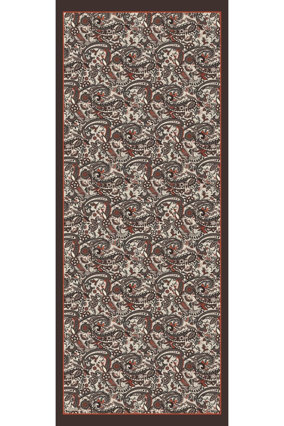 Sultan-Soft Cotton Shawl - Ethnic Pattern - Slt1026-06 - Mink, Tile 5