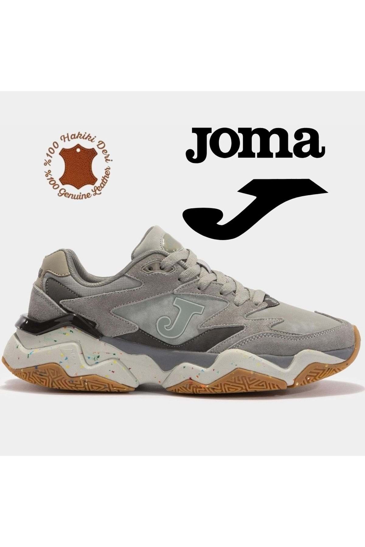 Kids Club Shoes Joma C-1400 Hakiki Deri Sneaker Unisex Spor Ayakkabı GRİ