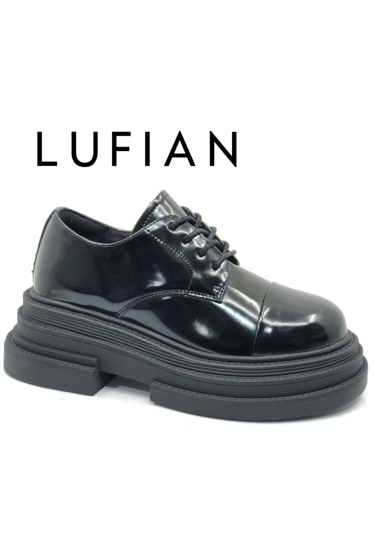 Kocamanlar Ayakkabı Lufian 122230009 Julıa Sneaker Unisex Deri Spor Ayakkabı SİYAH