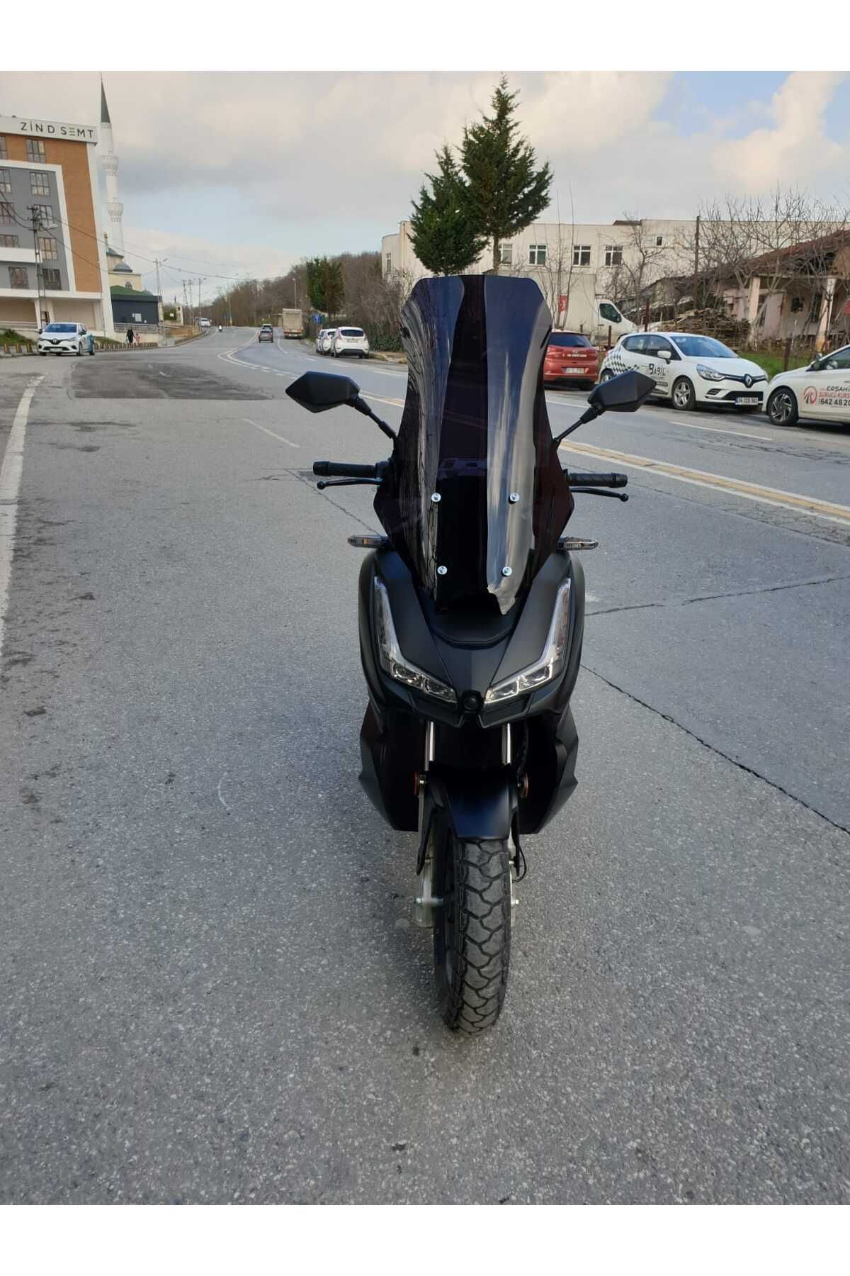 Skyjet Rivero 125 Siperlik Ön Cam 2025 Model 75cm Siyah Renkli 4mm UZUN CAM