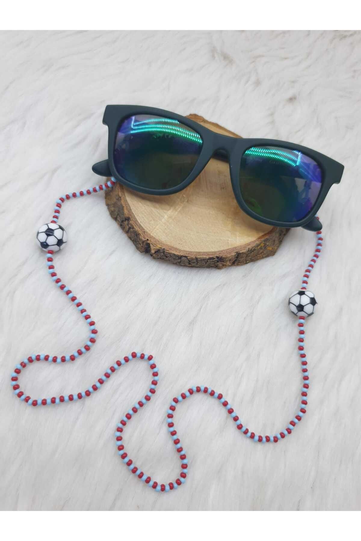 HAPPY HANDMADE-Children's Glasses Chain with Fanatic Side Football Themed Glasses Chain Glasses Accessory 4