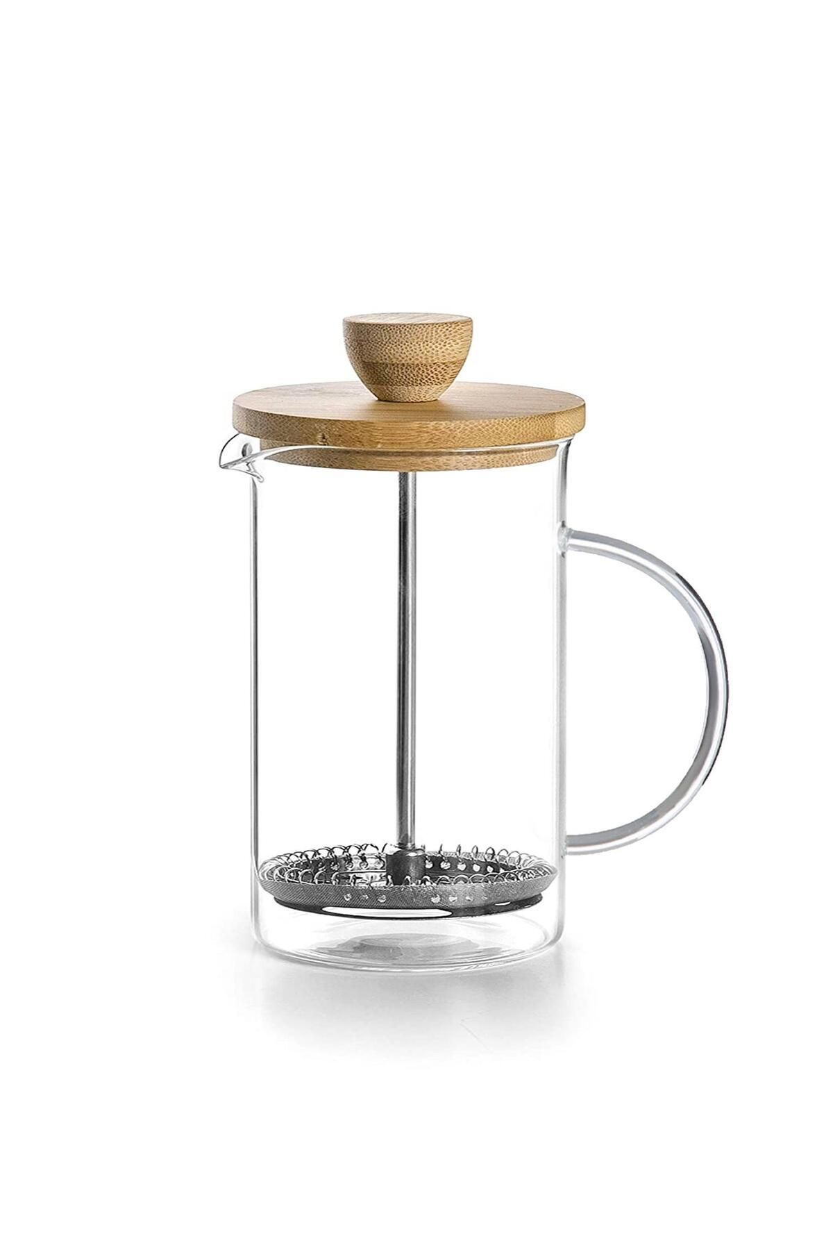 Unique Bambu Kapaklı French Press 600 ml