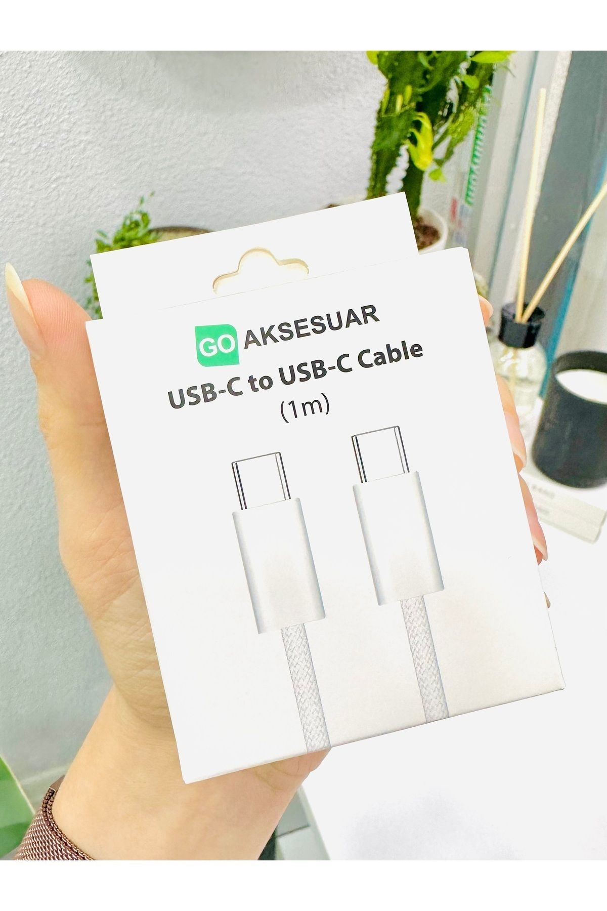 Kensa Iphone Usb-c To Usb-c 20w 1 Metre Hızlı Şarj Kopmaz Örgü Kablo Iphone 15-15promax-16-16promax-16plus