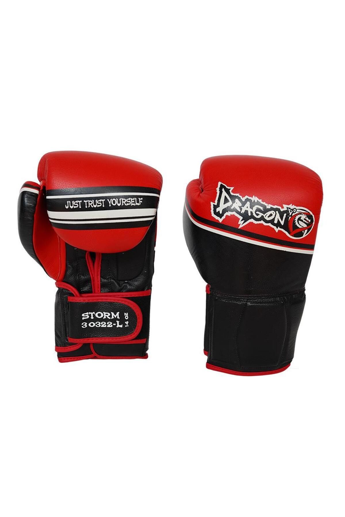 Dragondo-Storm Leather Muay Thai Boxing - Gloves, Giftoom Teethers and Bandage Set 3