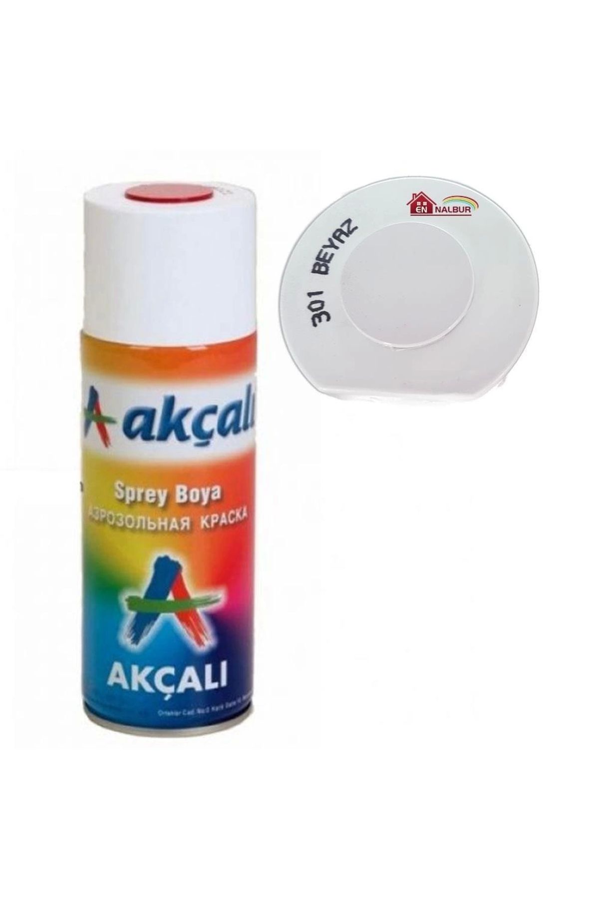 Akçalı Sprey Boya 400 ml 301 Parlak Beyaz