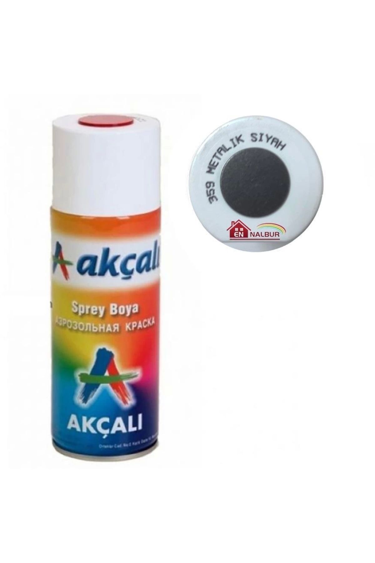 Akçalı Akçalı Sprey Boya 400 ml 359 Metalik Siyah