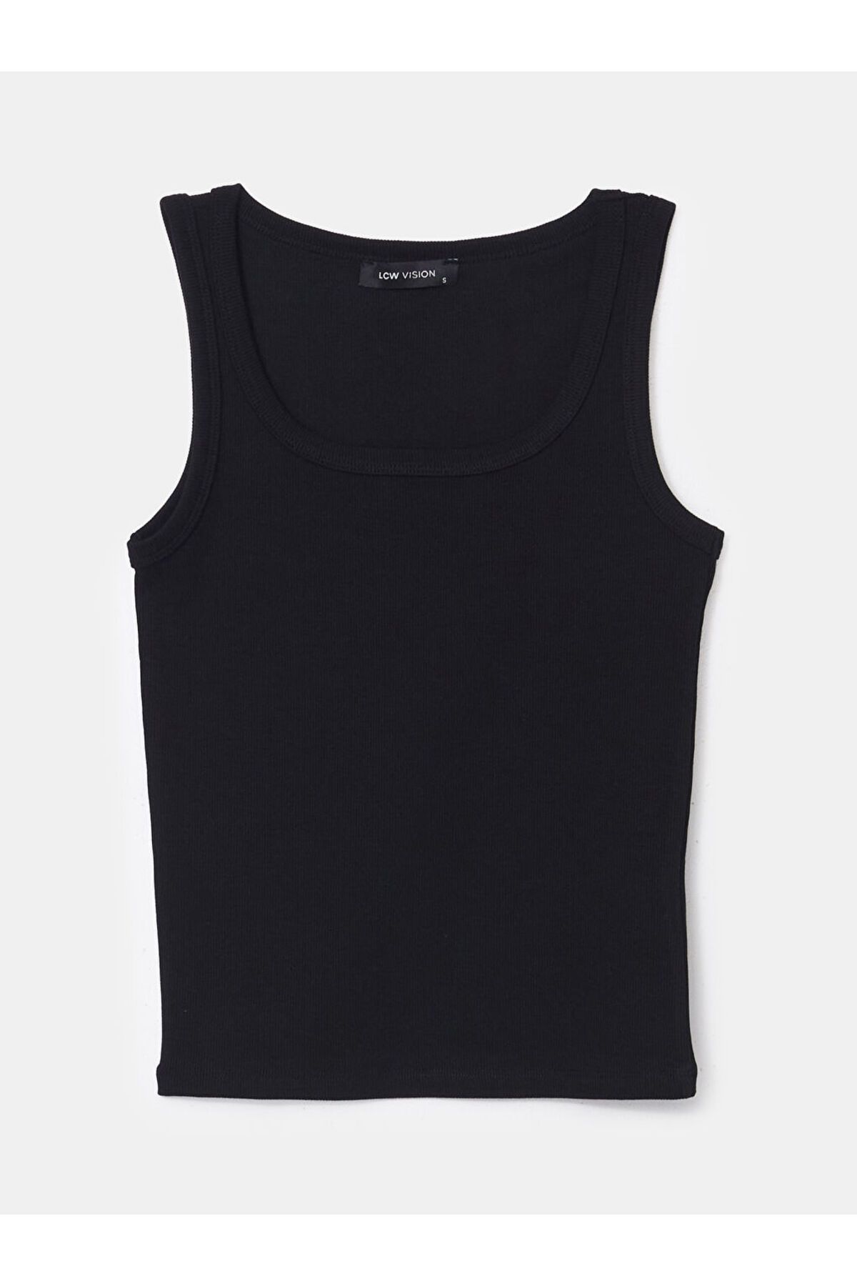 LC Waikiki-New Season U Neck Textured Women's Tank Top - S54839Z8 5