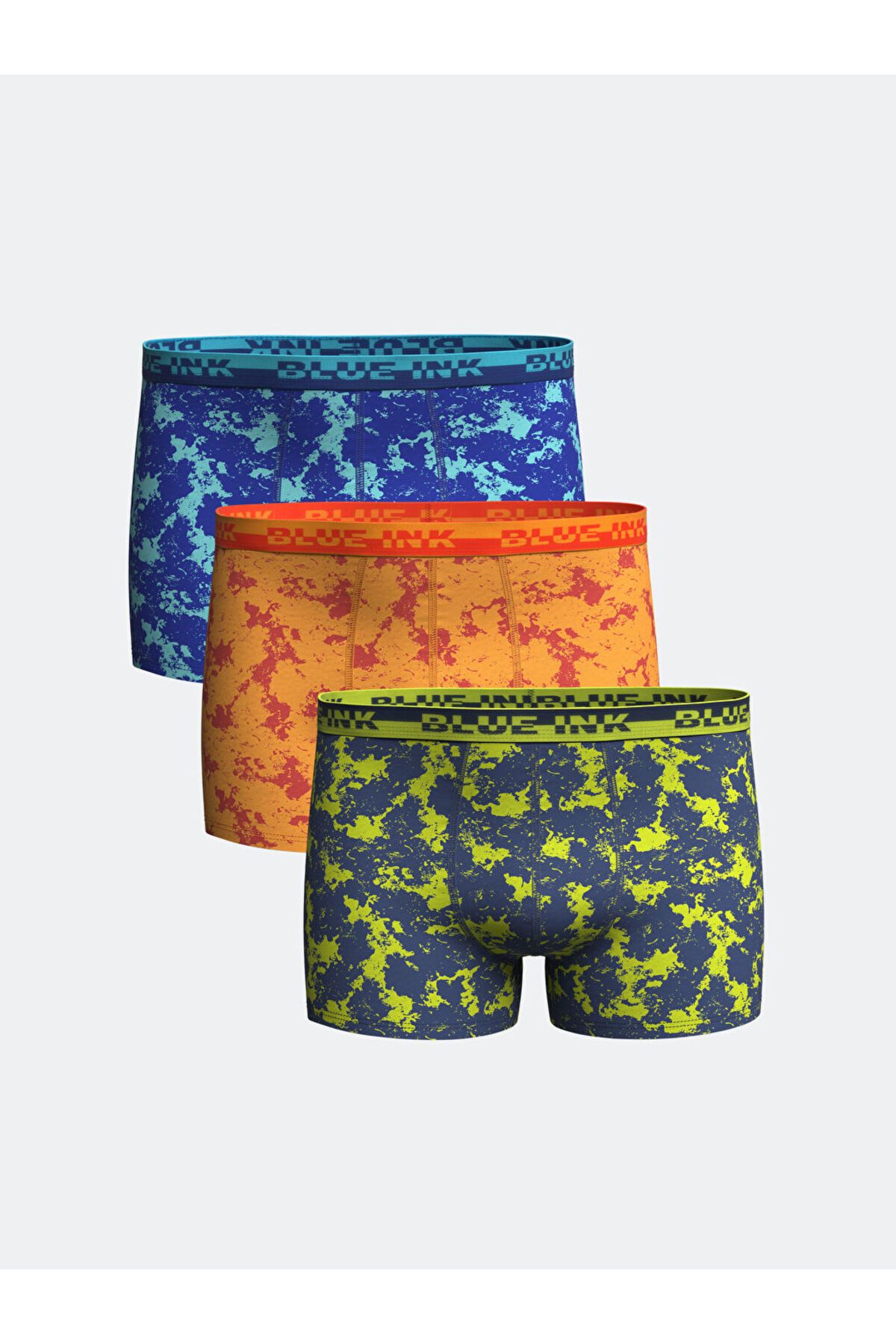 LC Waikiki Turuncu Standart Kalıp Pamuklu Esnek Erkek Boxer 3'lü S55060Z8NVY25