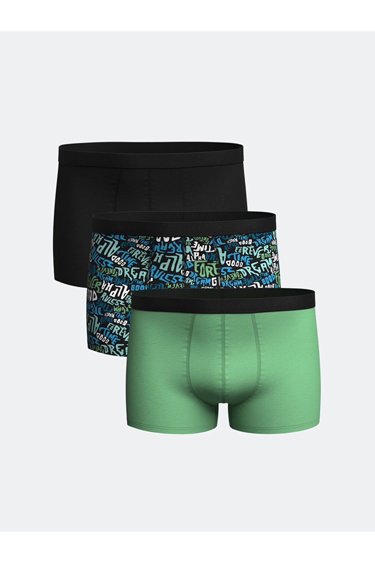 LC Waikiki Yeni Sezon Standart Kalip Pamuklu Esnek Erkek Boxer 3'lu - S55075Z8
