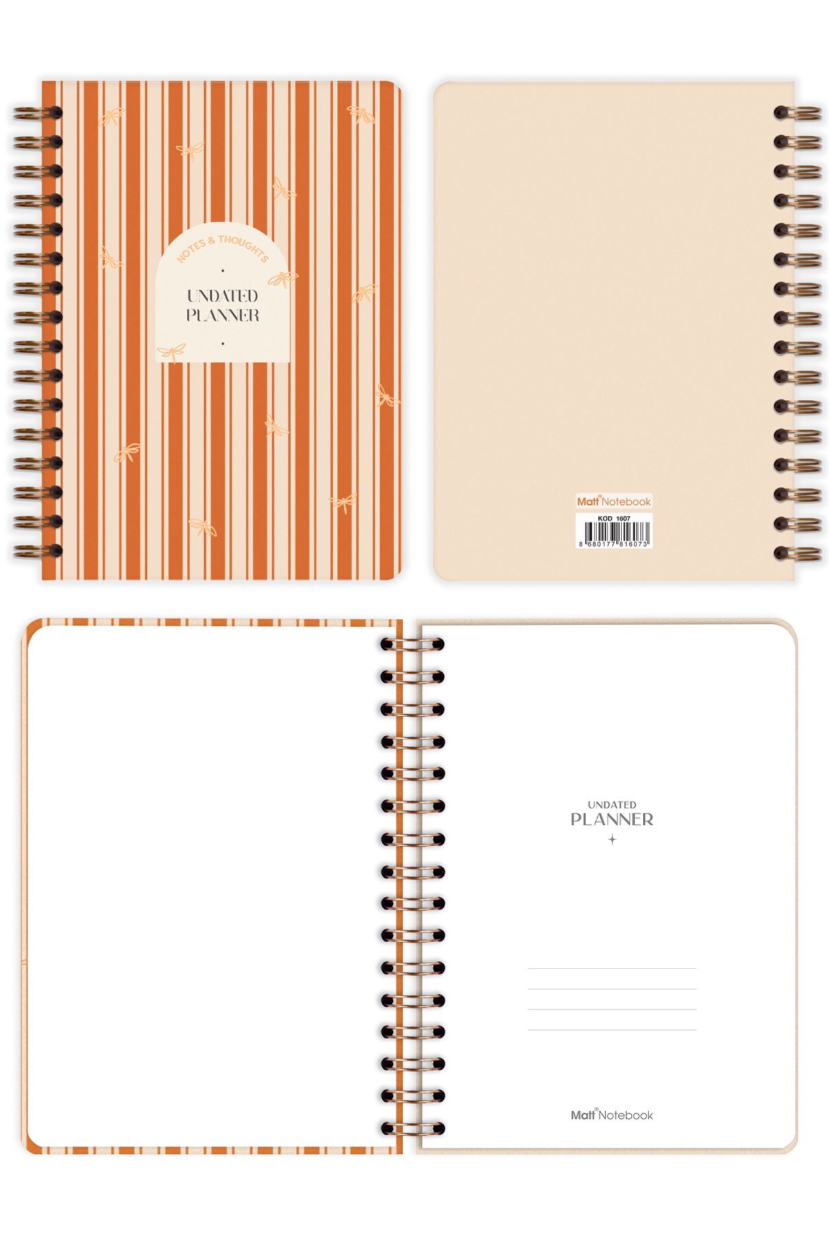 Matt Notebook-Α5 Σπειροειδής Ατελείωτος Πρόγραμμα Πρόγραμμα 5