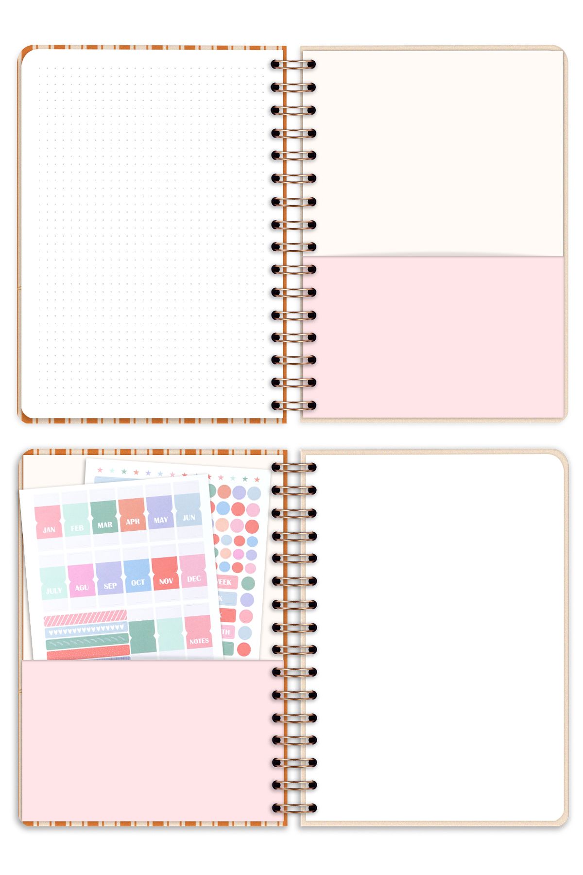 Matt Notebook-Α5 Σπειροειδής Ατελείωτος Πρόγραμμα Πρόγραμμα 6