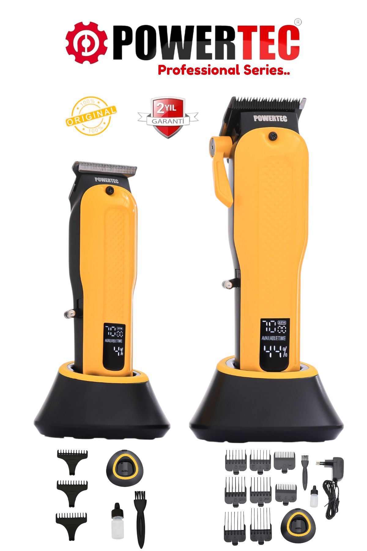 ماشین اصلاح زرد برقی Tr 4400 موی ریش Nae Seter پاورتچ  Powertec