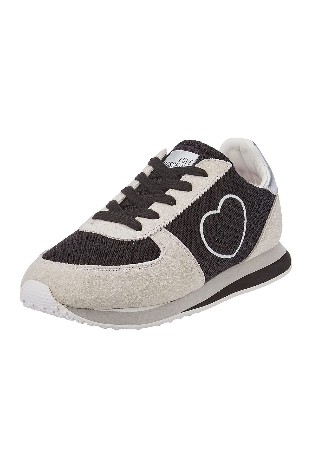 Love Moschino Sneakerd.walk25 Mix - Adidași Verde/bian/plat Femeie - 39