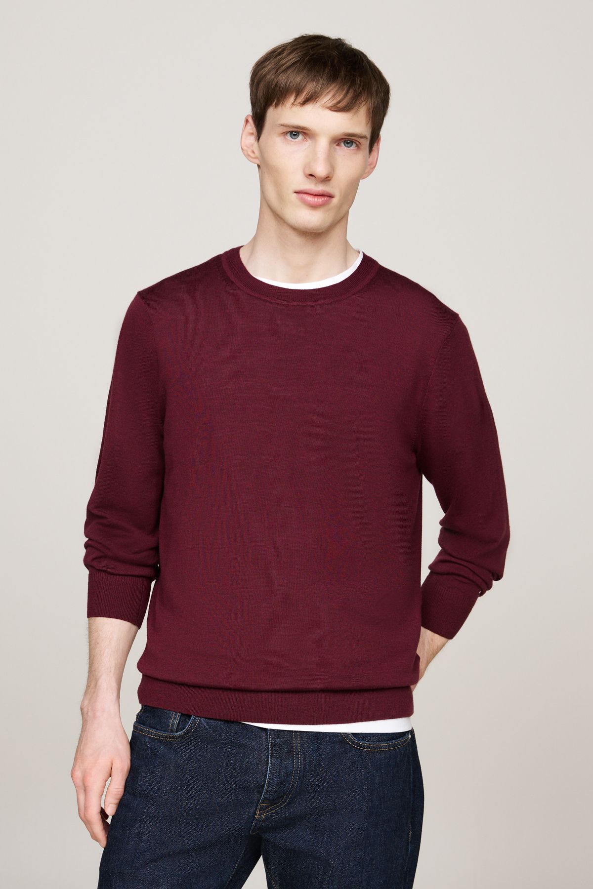 Tommy Hilfiger-Merino Crew Nikkei DC Fine Gauge - Gravírozott szövet 4