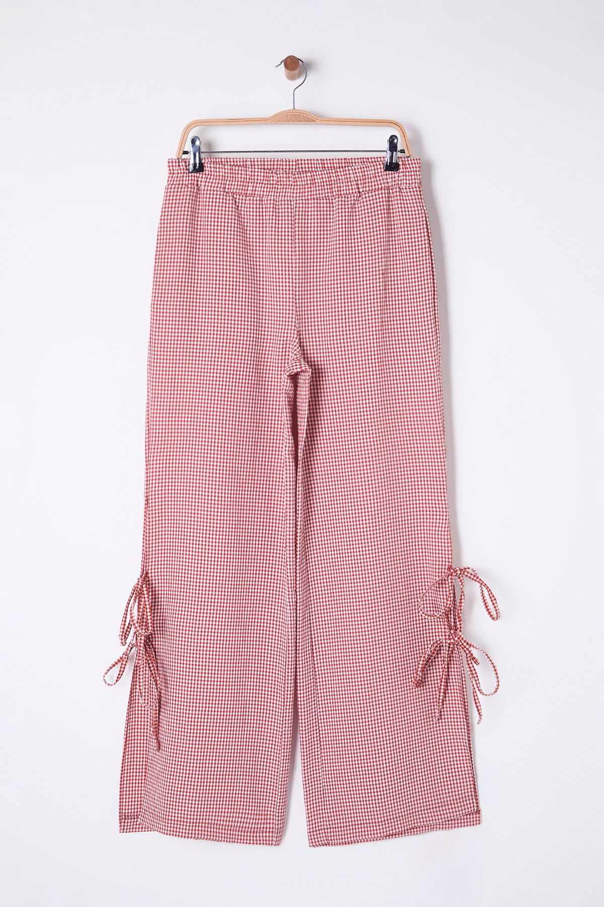 Trendyol Collection-Brick Color Elastic Waist Pants with Wide Leg and Side Slit - Twoss25Pl00022 6