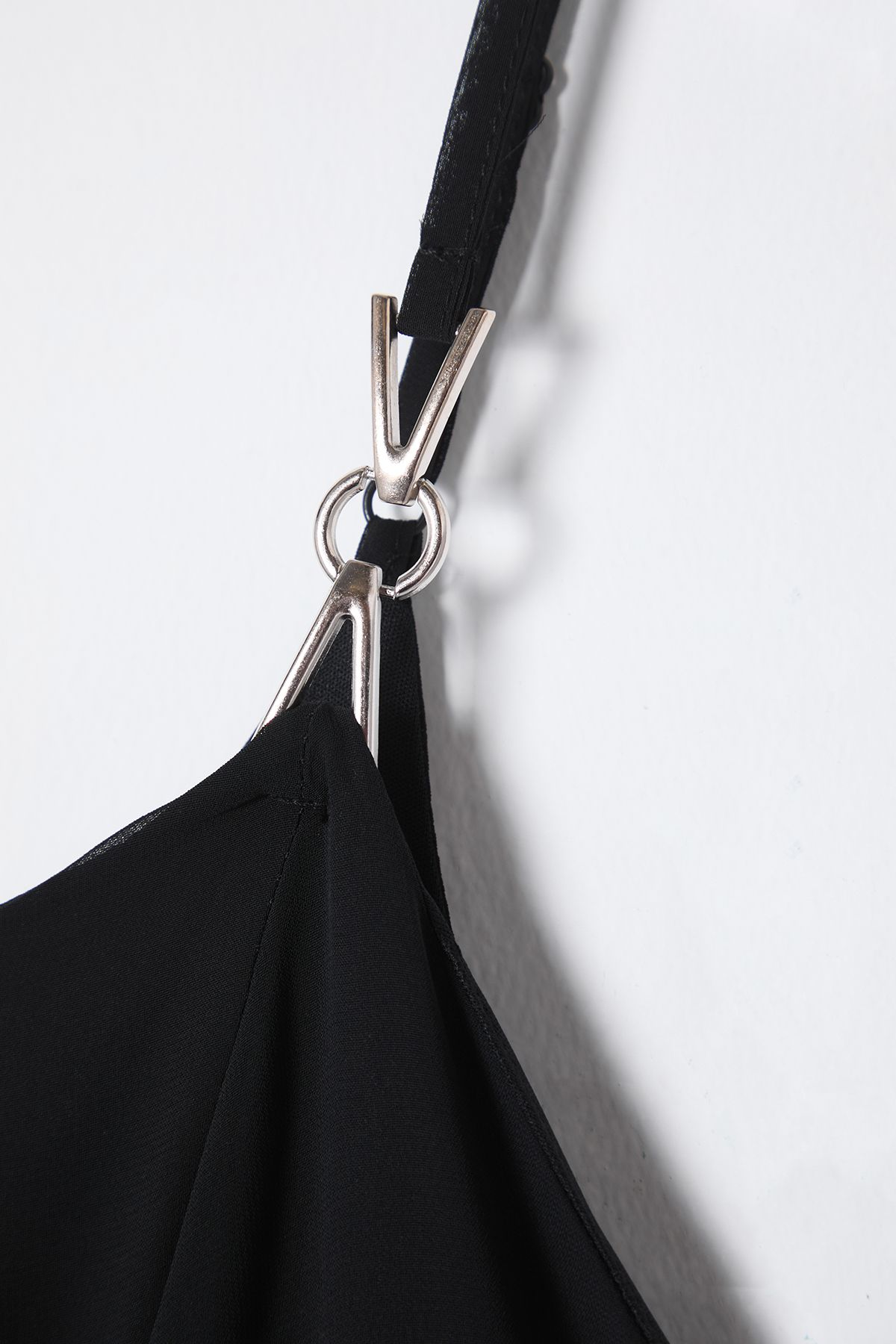 Trendyol Curve-Curea de accesorii din șifon negru Mini țesut rochie de mărime mare TBBSS25AH00051 7