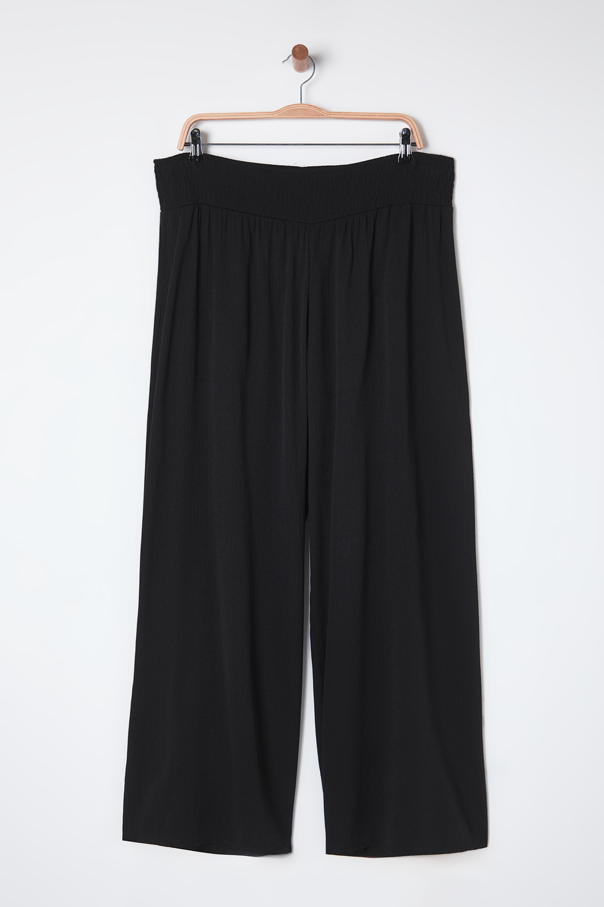 Trendyolmilla  Siyah Geniş Paça Yüksek Bel Plaj Giyim Büyük Beden Pantolon TBBSS25AR00000 - Görsel 8